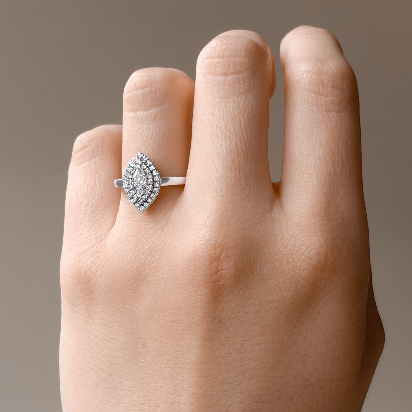 Mael Marquise Light Pink Diamond Ring - 0.54ct