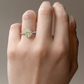 18K イエローダイヤモンドリング 1.448ct Light Yellow SI1 オーバル