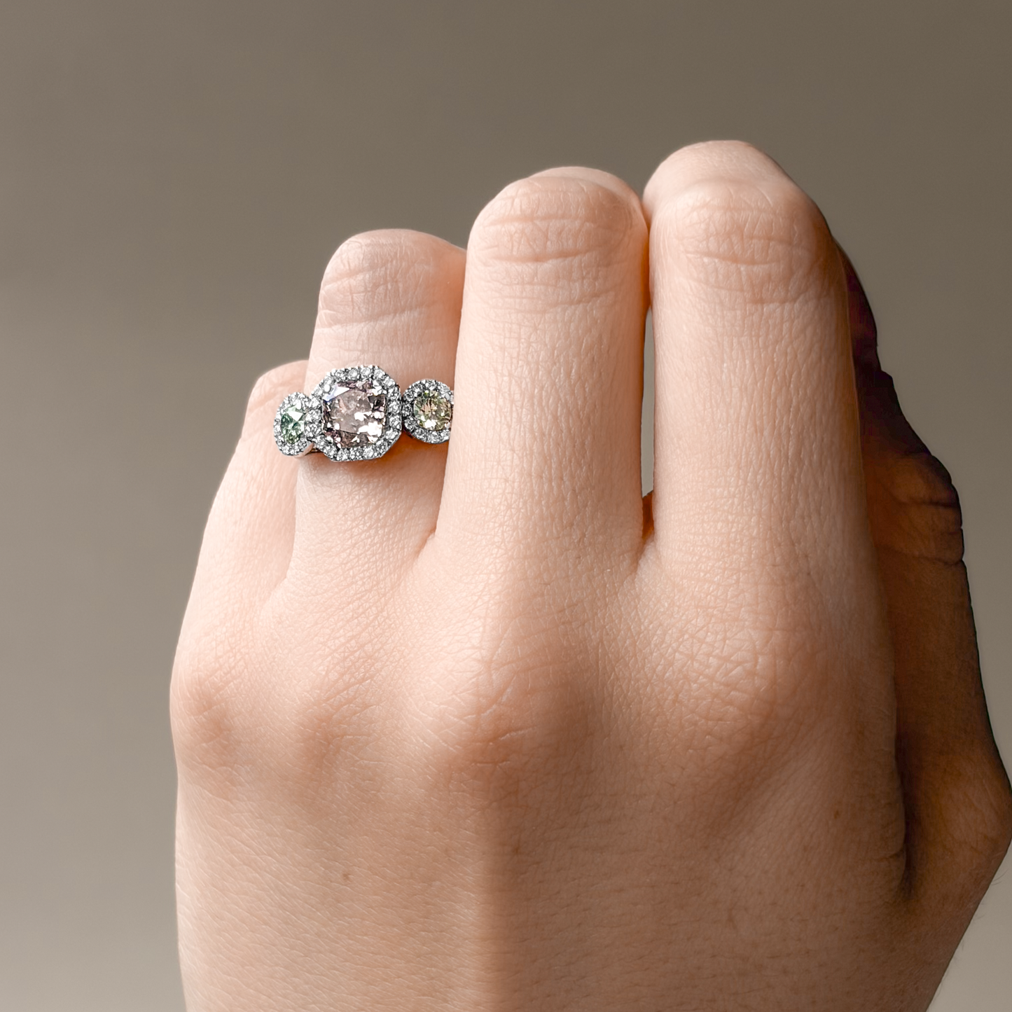Mael Radiant Fancy Light Pink Diamond Ring - 1.878ct 