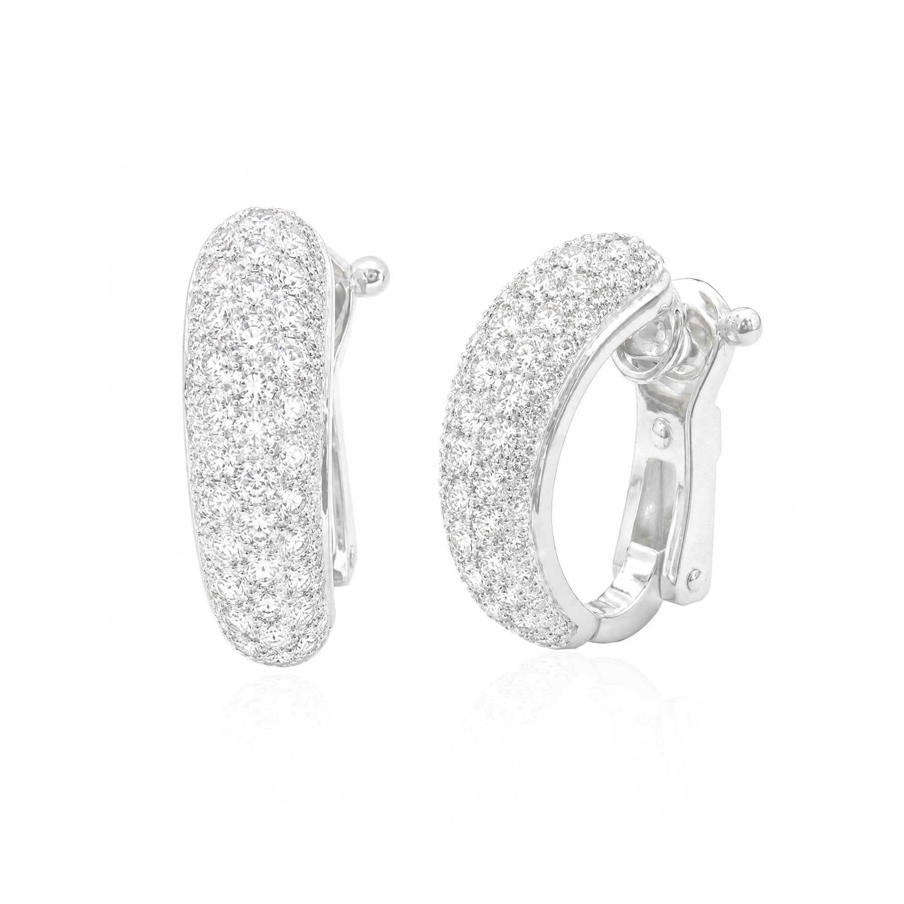 18K パヴェ天然ダイヤモンド フープピアス 1.4ct – ヴァイス