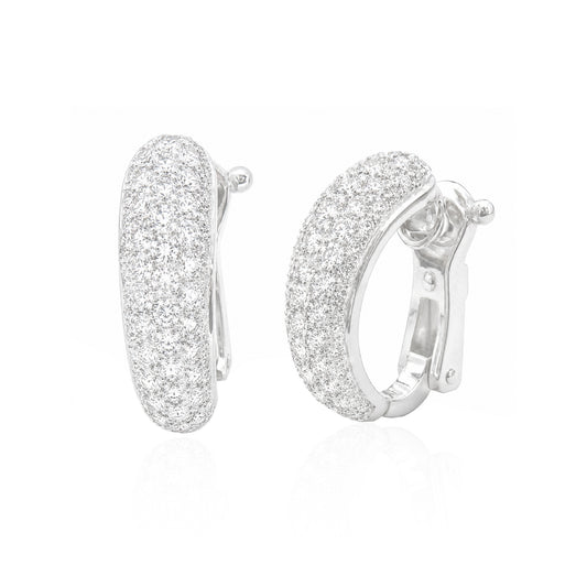 18K パヴェダイヤモンド フープピアス 1.4ct