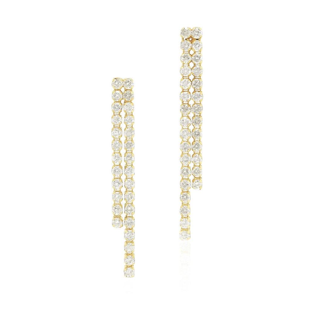 ダイヤモンドダングルイヤリング 18KYG - 1ct