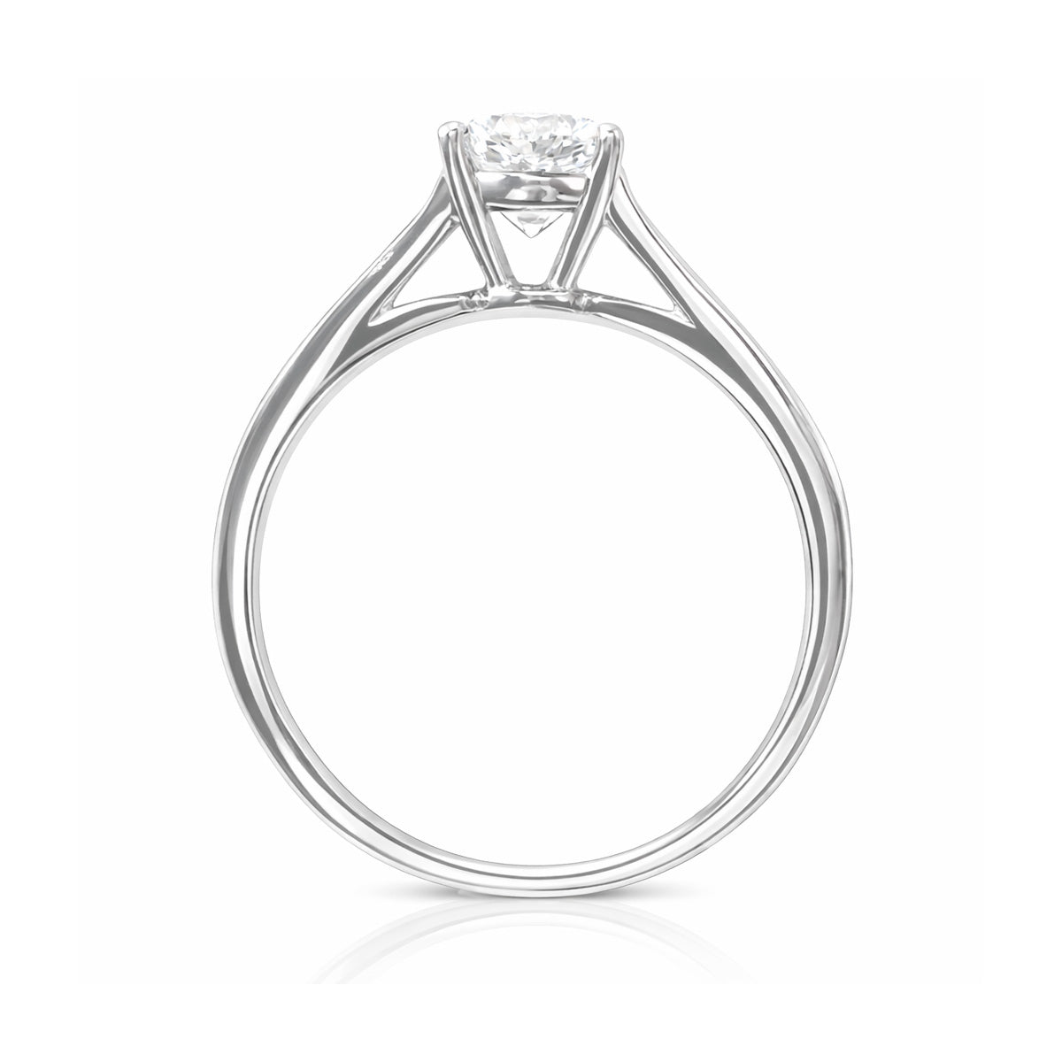 18K 無色 ダイヤモンドリング ラウンドカット 1.352ct