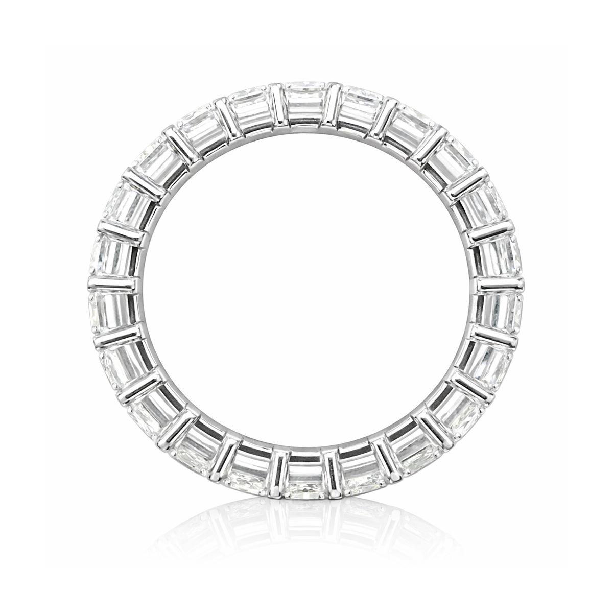 18K エメラルドカットダイヤモンドリング 3.22ct