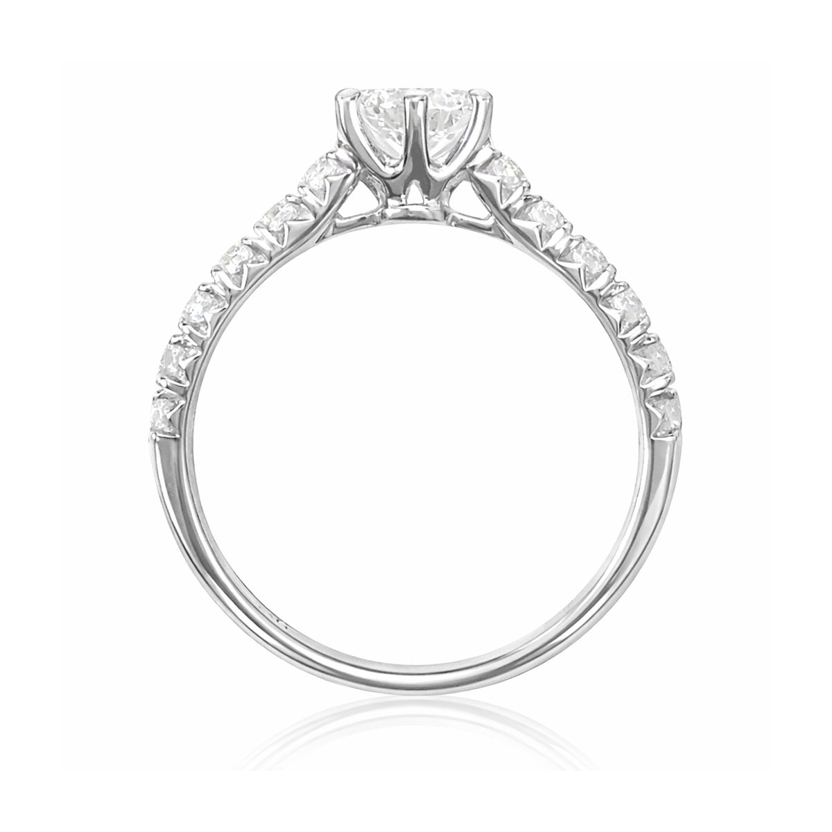 18K 無色D ダイヤモンドリング 1.168ct ラウンド