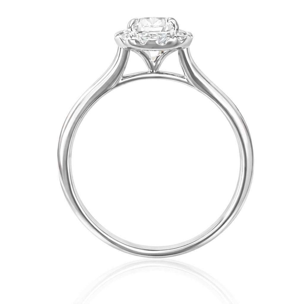 18K 無色Fダイヤモンドリング 0.96ct VS1 ペア