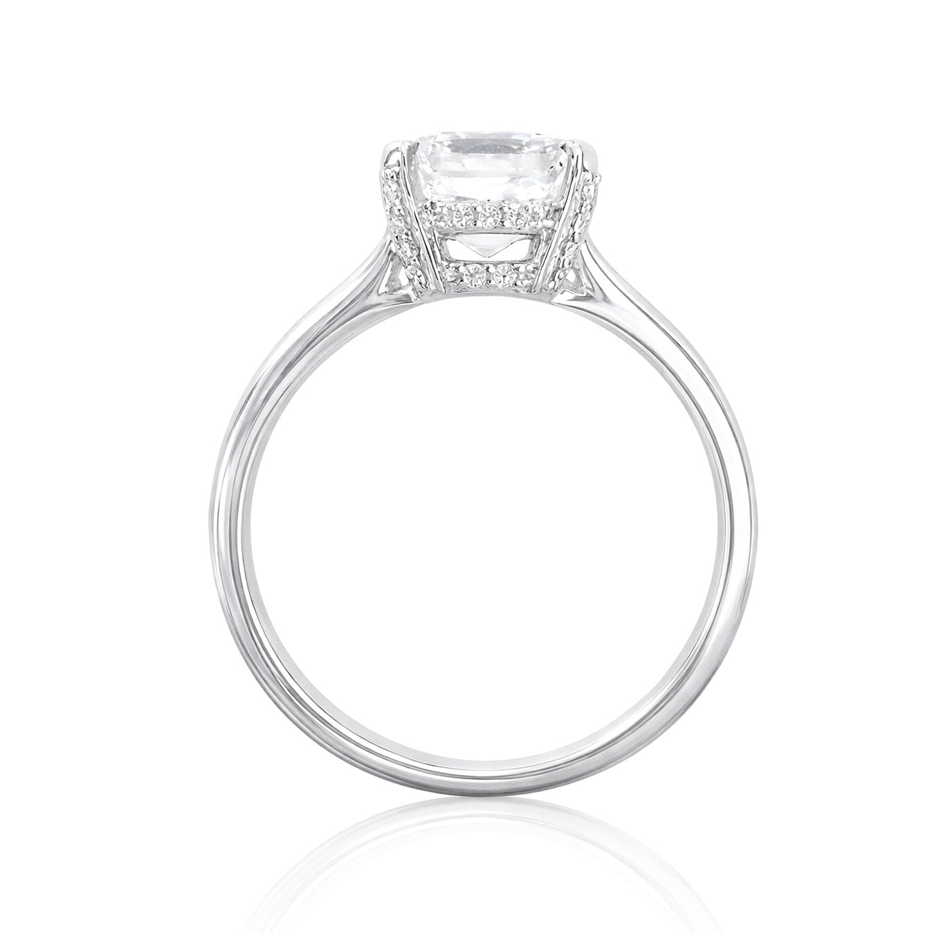 18K スクエアエメラルドダイヤモンドリング 1.69ct