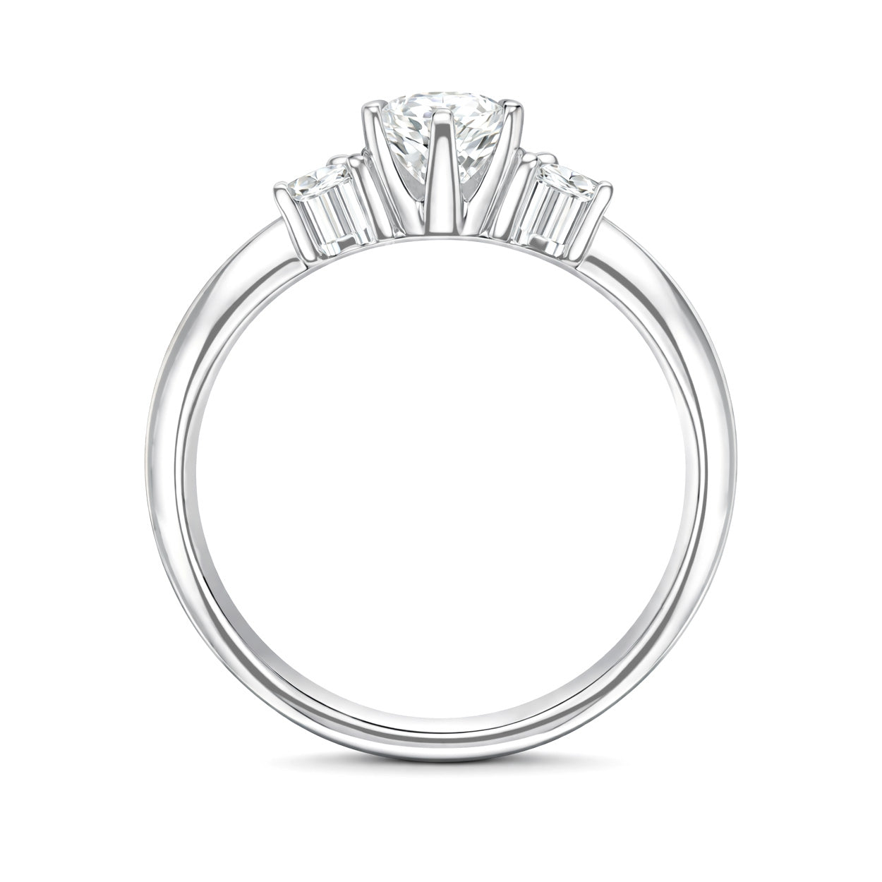 PT900 Oval-cut Near Colorless Diamond Ring - 0.477ct