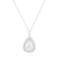 PT850/950 Colorless Diamond Pendant Pear Necklace - 1.024ct