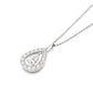 PT850/950 Colorless Diamond Pendant Pear Necklace - 1.024ct