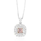 Mael Very Light Purplish Pink Cushion Diamond Necklace - 0.71ct