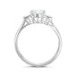 PT900 Oval-cut Colorless Diamond Ring - 1.34ct