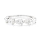 PT900 5 Stone Pear Cut Half Eternity Diamond Ring 1.22ct