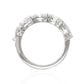 PT900 5 Stone Pear Cut Half Eternity Diamond Ring 1.22ct