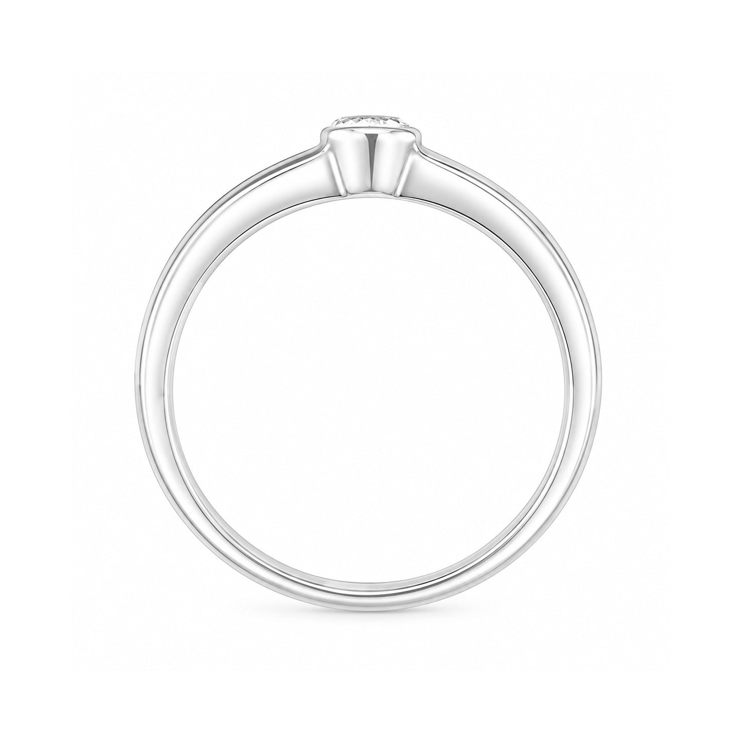 18K ダイヤモンドリング ラウンドカット 0.453ct