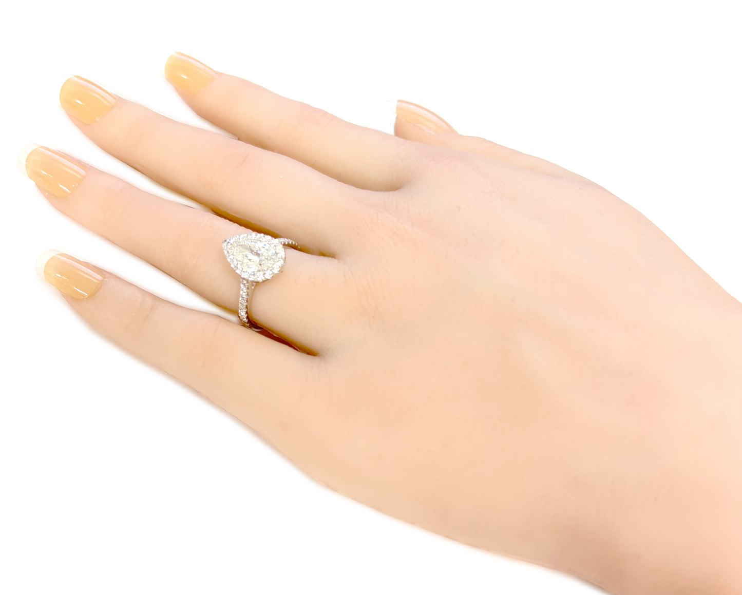 Pear Green Diamond Ring - 2.004ct