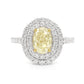 Oval Light Yellow Diamond Ring - 2.158ct