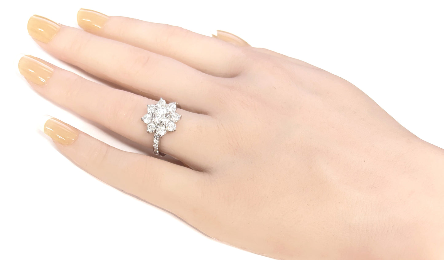 Flower Design Diamond Ring - 2.128ct