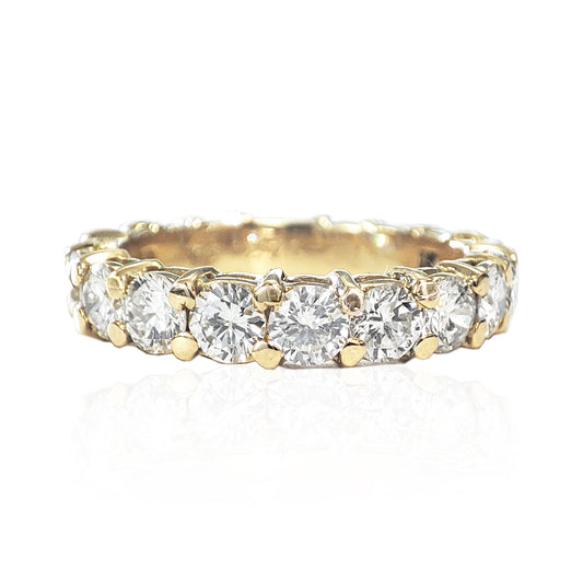 18KYG ラウンドダイヤモンド エタニティリング 2.71ct