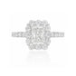 PT950 Radiant-cut Near Colorless Diamond Ring - 1.291ct