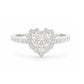 PT950 Near Colorless H Diamond Ring 1.182ct Heart-cut
