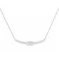 PT950/850 無色 エメラルドカットダイヤモンド ペンダント ネックレス - 0.51ct