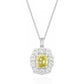 PT950/850 イエローダイヤモンド ペンダント クッションカット Fancy Yellow - 1.865ct