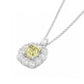 PT950/850 イエローダイヤモンド ペンダント クッションカット Fancy Yellow - 1.865ct