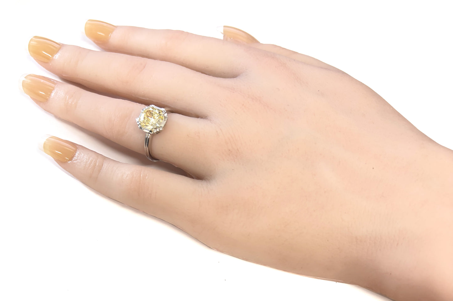 Mael Octagon Fancy Light Yellow Diamond Ring - 2.21ct 