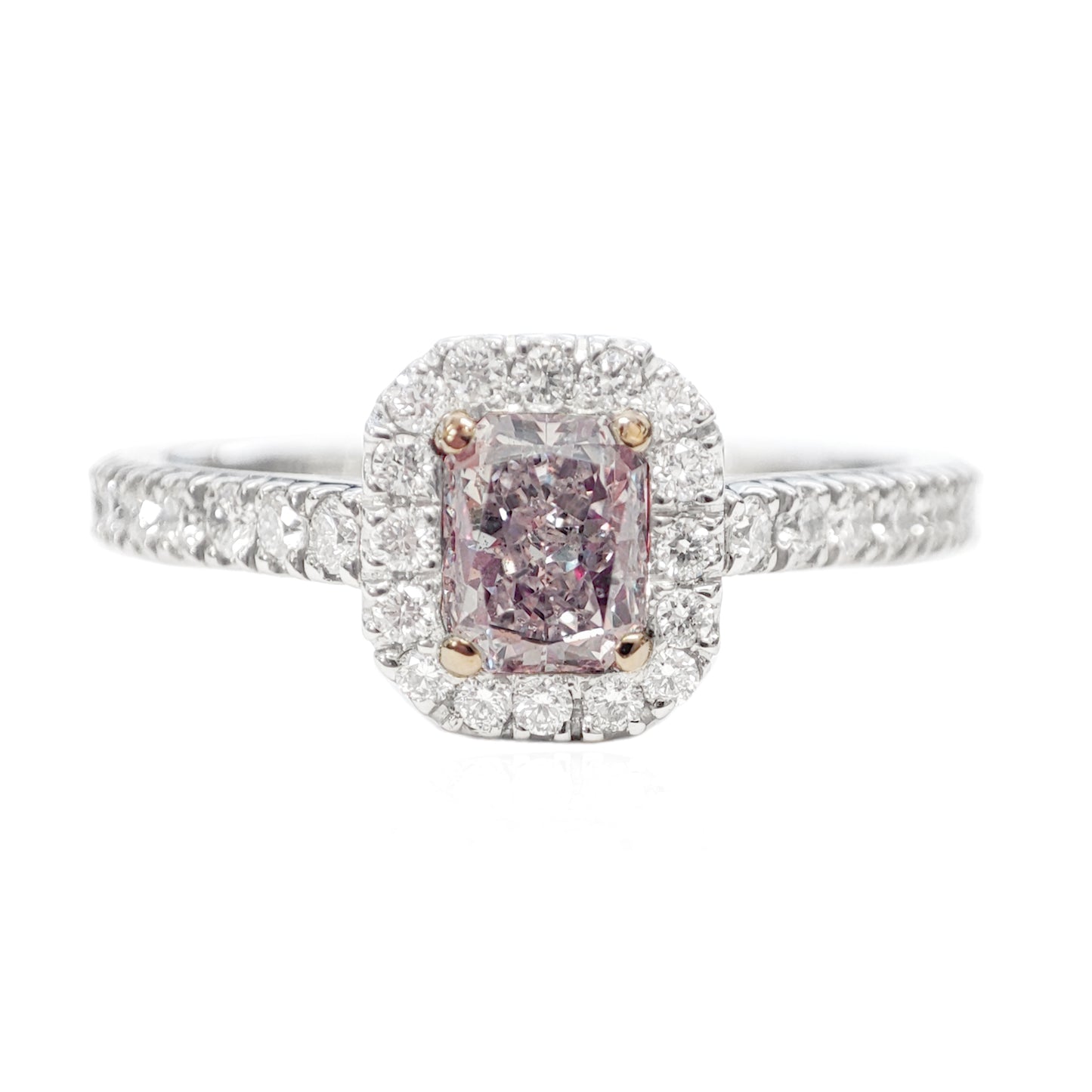 Mael Cushion Very Light Pink Diamond Ring - 0.735ct 