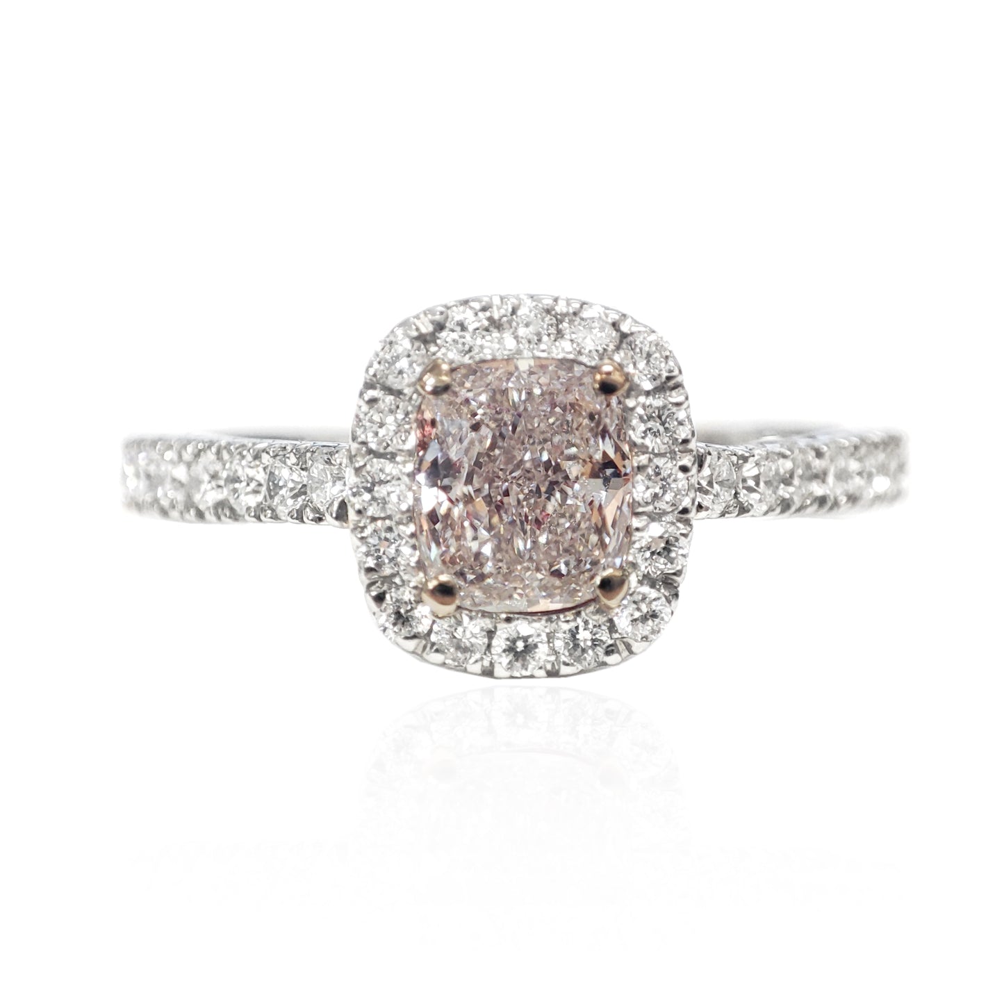 Mael Cushion Faint Pink Diamond Ring - 0.795ct