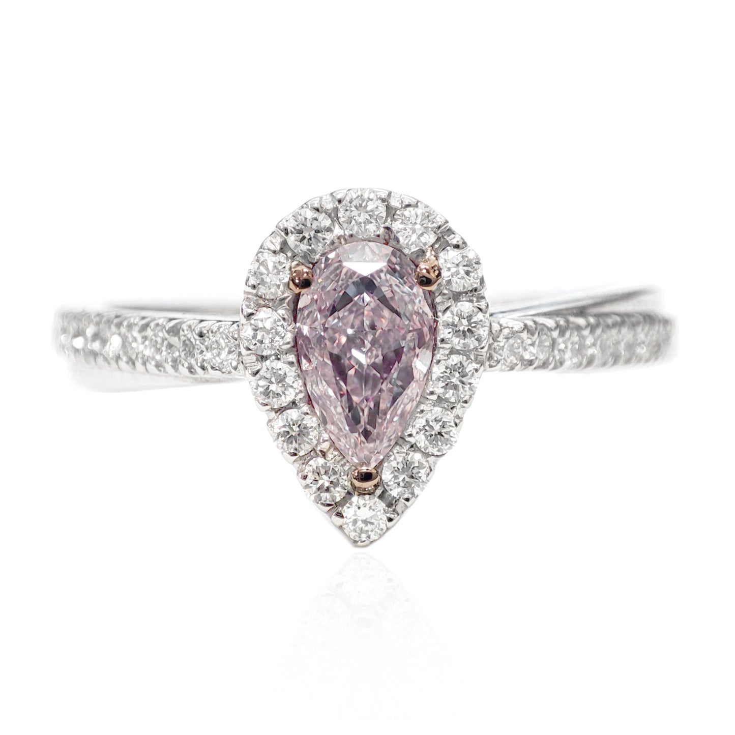 Mael Pear Very Light Pink Diamond Ring - 0.51ct