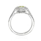 Mael Cushion Fancy Yellow Diamond Ring - 0.898ct