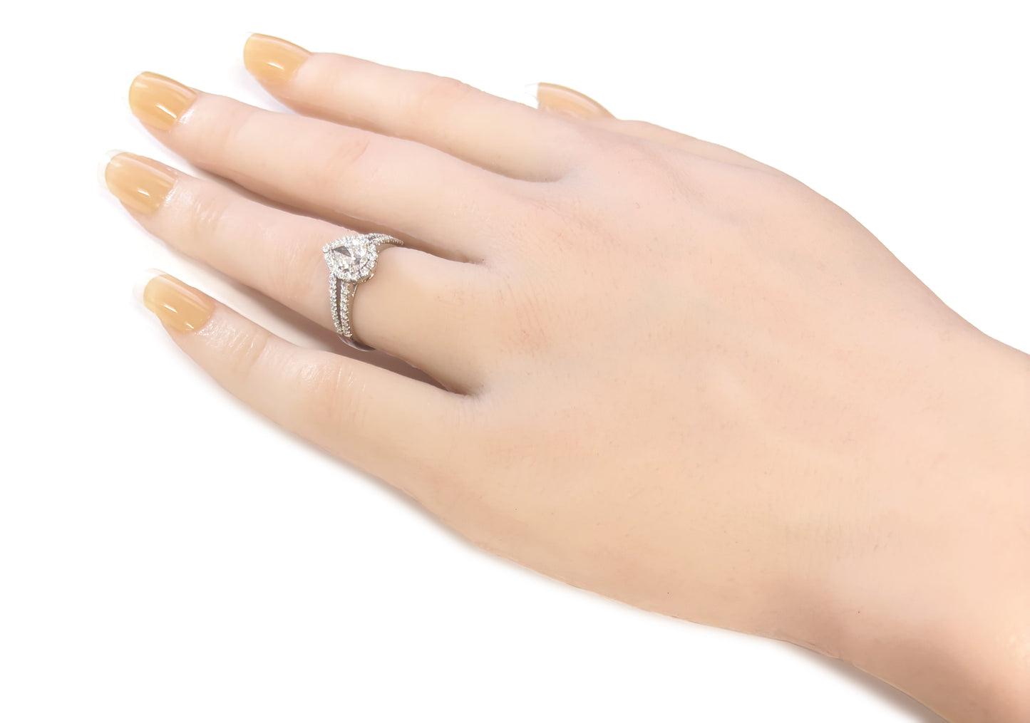 PT900 ピンクダイヤモンドリング ライトピンク - 1.021ct