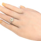 18KWG Cushion Fancy Green Yellow Diamond Ring - 0.97ct