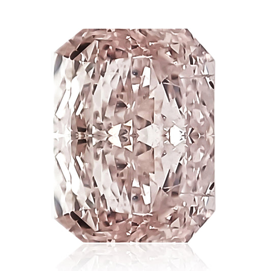 天然ダイヤモンドルース 0.516ct ライトオレンジピンク ラディアント ダイアモンド画像