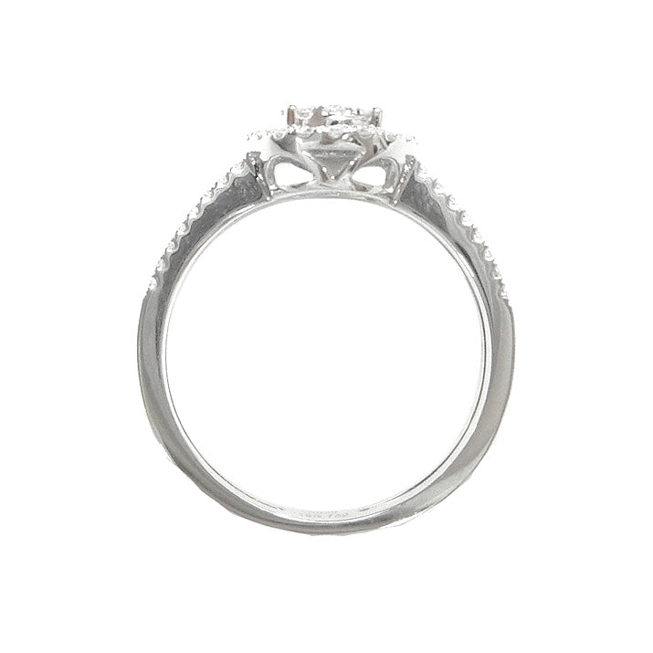 Oval Design Colorless Diamond Ring - 0.59ct