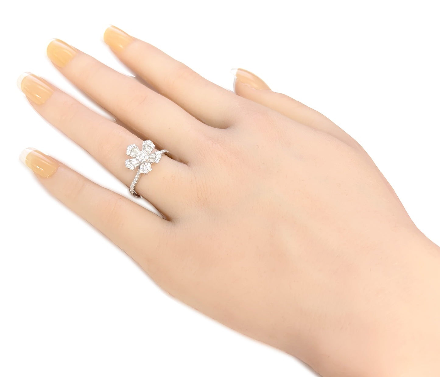 Flower Design Diamond Ring - 0.73ct